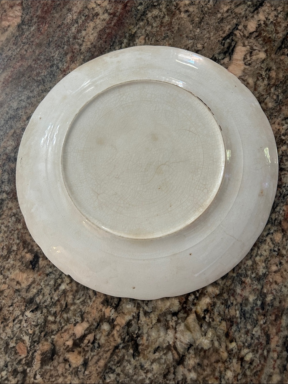 Vintage Fruit Motif Ceramic Dinner Plate - Cream with Multicolor Accent - Picture 2 of 4